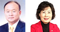 자유한국당 박재완 예비후보와 도당 공심위 심의를 요청한 박경숙 전 군의원.