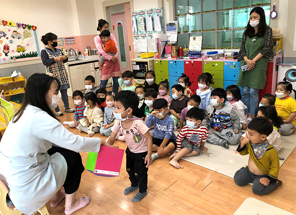 요한어린이집에서의 구강교육.