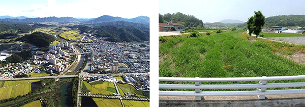 충북도 지방하천정비사업 건설사업관리용역 발주 대상인 보은군 보청천과 거현천.