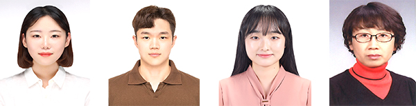 표창을 수상한 (좌로부터)김지혜, 김규민, 박은서, 김애화 실무사.