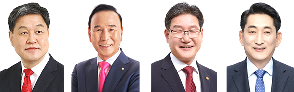 왼쪽부터 김성회, 박덕흠, 박세복, 이재한.