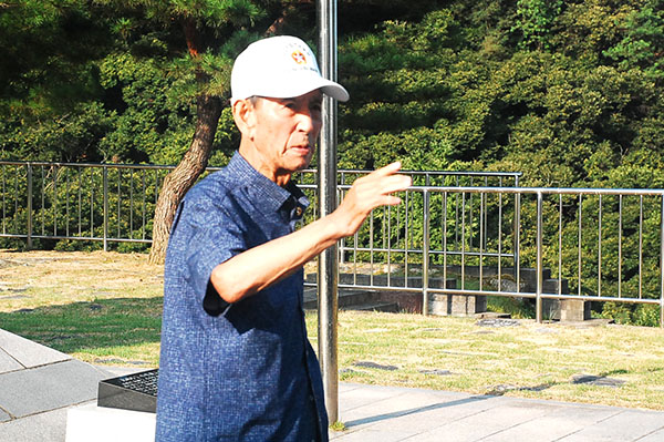 나대찬 보은군6.25참전유공자회장이 일제 당시의 고통을 토로하며 애국충절의 소중함을 강조하고 있다. 