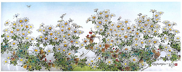 방도리의 꿈83X33cm수묵채색