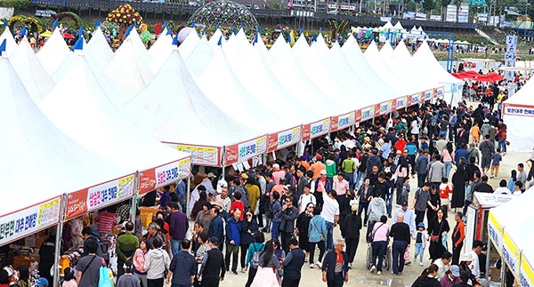 2024 보은대추축축제가 성황 속에 열흘 간의 여정을 모두 마무리했다. 뱃들공원과 보청천 일원에서 펼쳐진 축제장. /제공 보은군