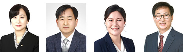 왼쪽부터 장은영, 이경노, 김도화, 최부림 의원.