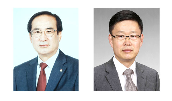 왼쪽부터 구영수 후보, 정경재 후보.