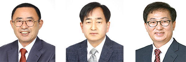 왼쪽부터 김응철, 이경노, 최부림.