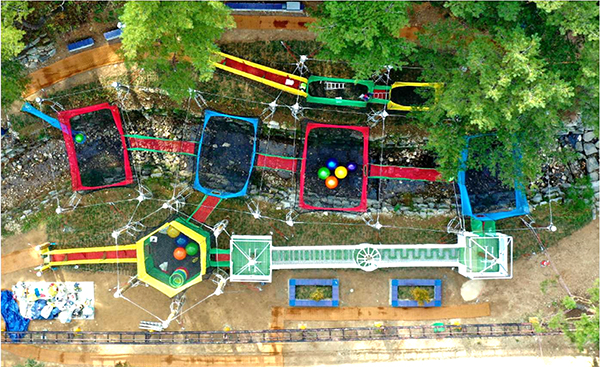하늘에서 본 속리산 숲속놀이터. /제공 보은군