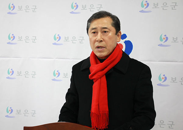 김낙경 내북초총동문회장이 군의원 출마의견을 밝히고 있다.